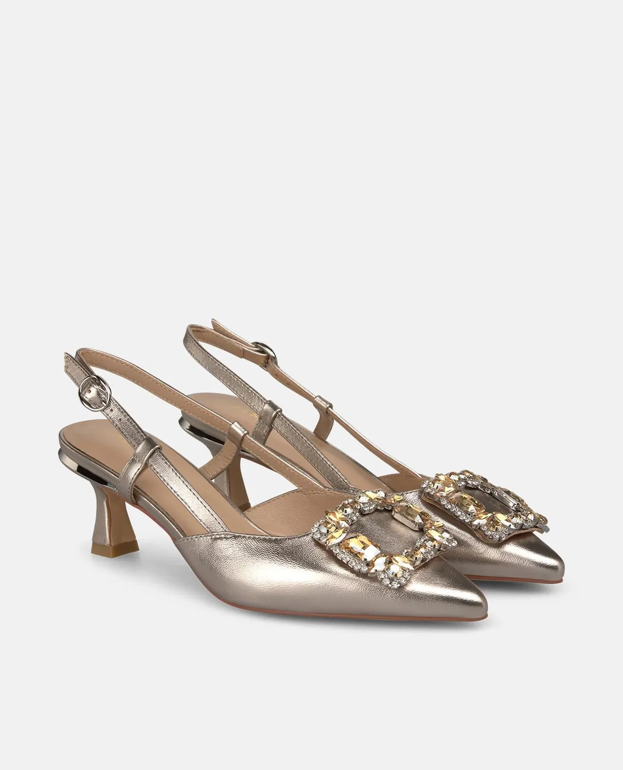 Alma en Pena V262223 Escarpins Bronze Talon 6,2 cm Cuir