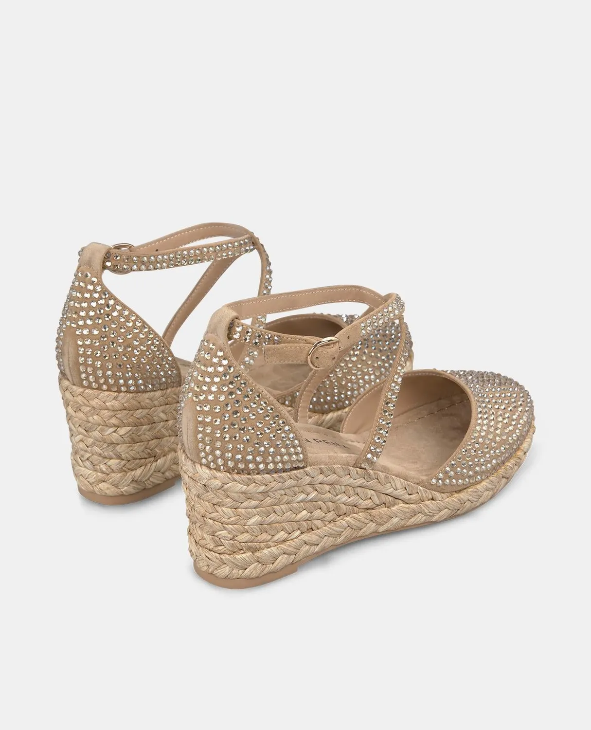 Alma en Pena V2551053 compensées strass beige talon 5 cm