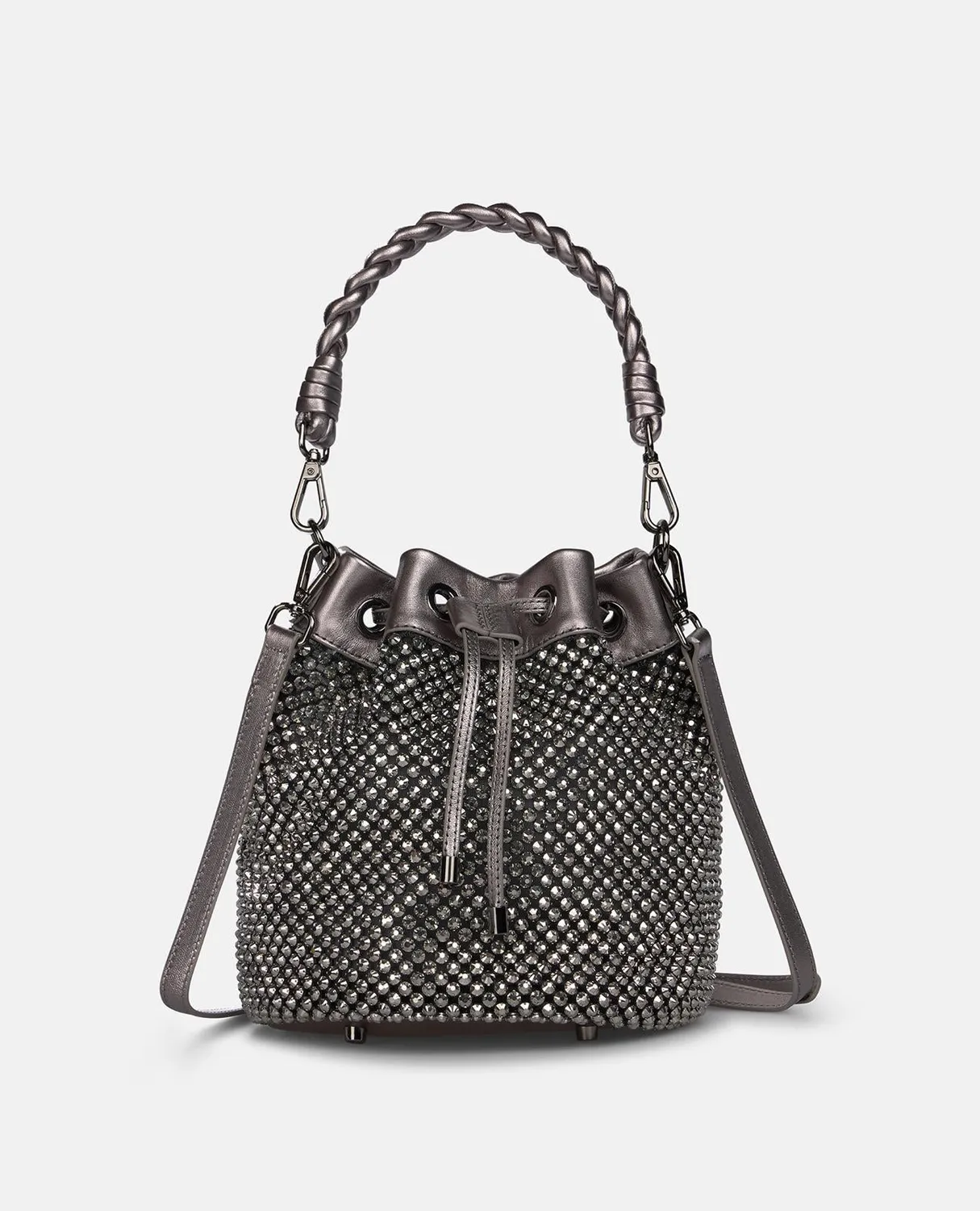 Alma en Pena Diva BG264 sac seau argenté strass