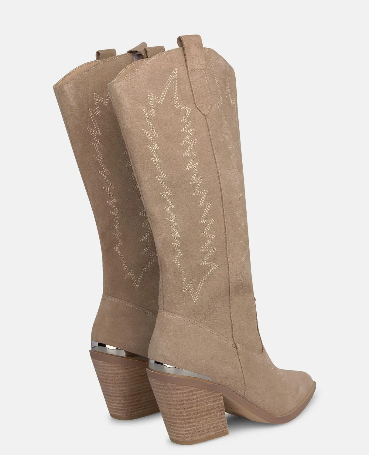 Alma en Pena I2652600C bottes cowboy daim vison talon 8 cm