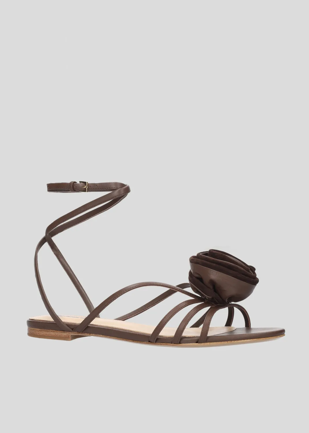Lola Cruz Lotta Flat Sandal sandales plates marron