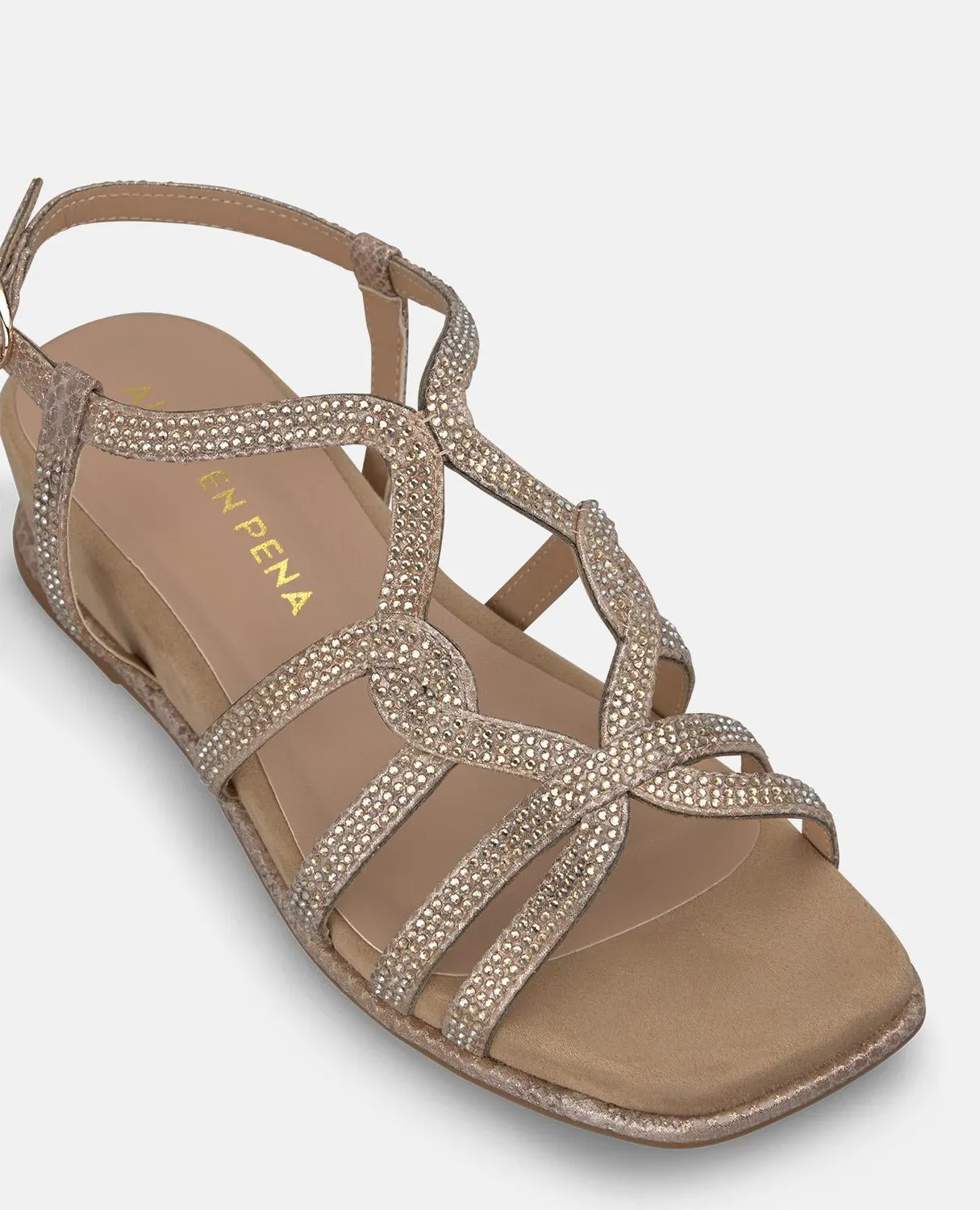 Alma en Pena V2651414 sandales compensées camel 4 cm