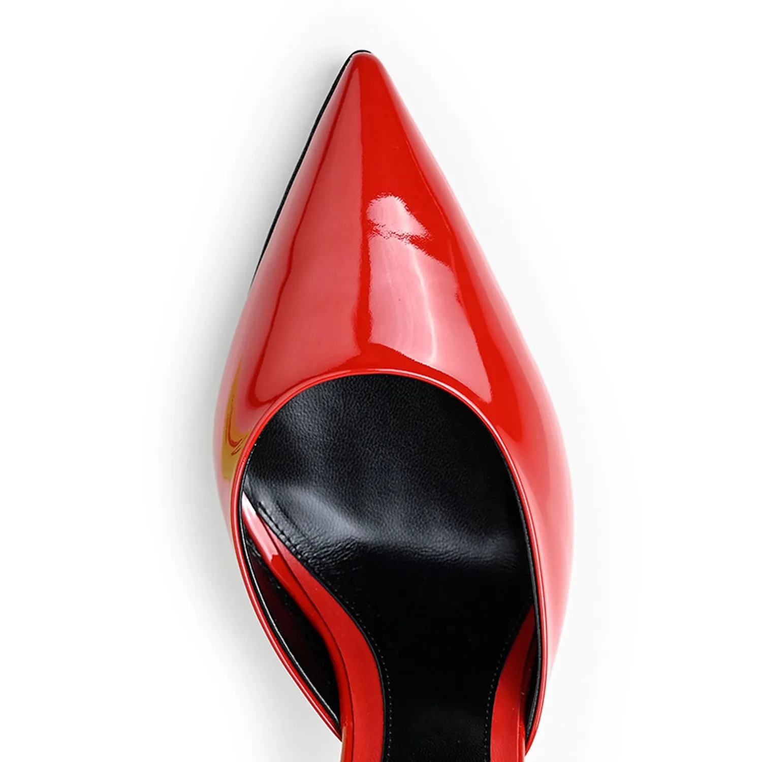Maison Ernest Lux 85 mules rouges cuir vernis talon 8,5 cm