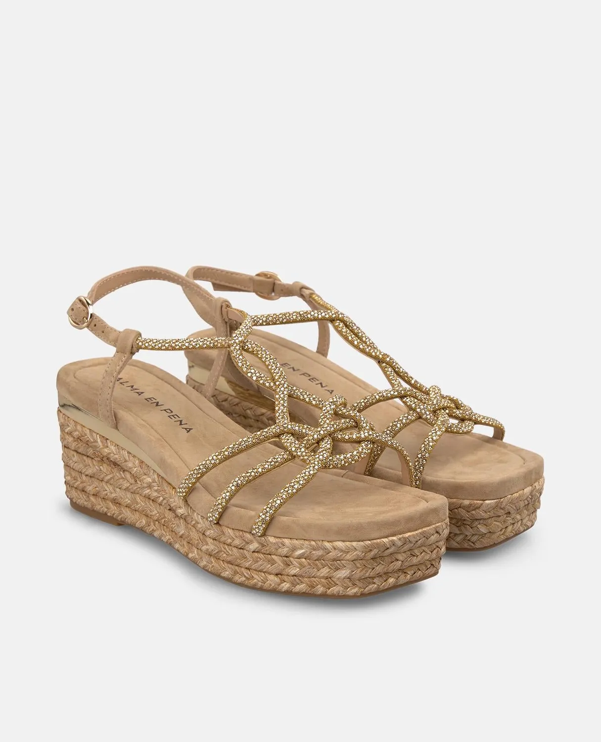 Alma en Pena V266511 espadrilles compensées beiges 7,5 cm