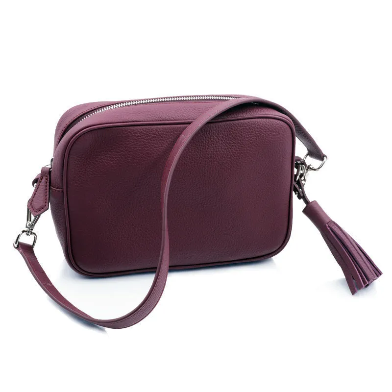 Bégum Paris Adèle sac bandoulière cuir grenat