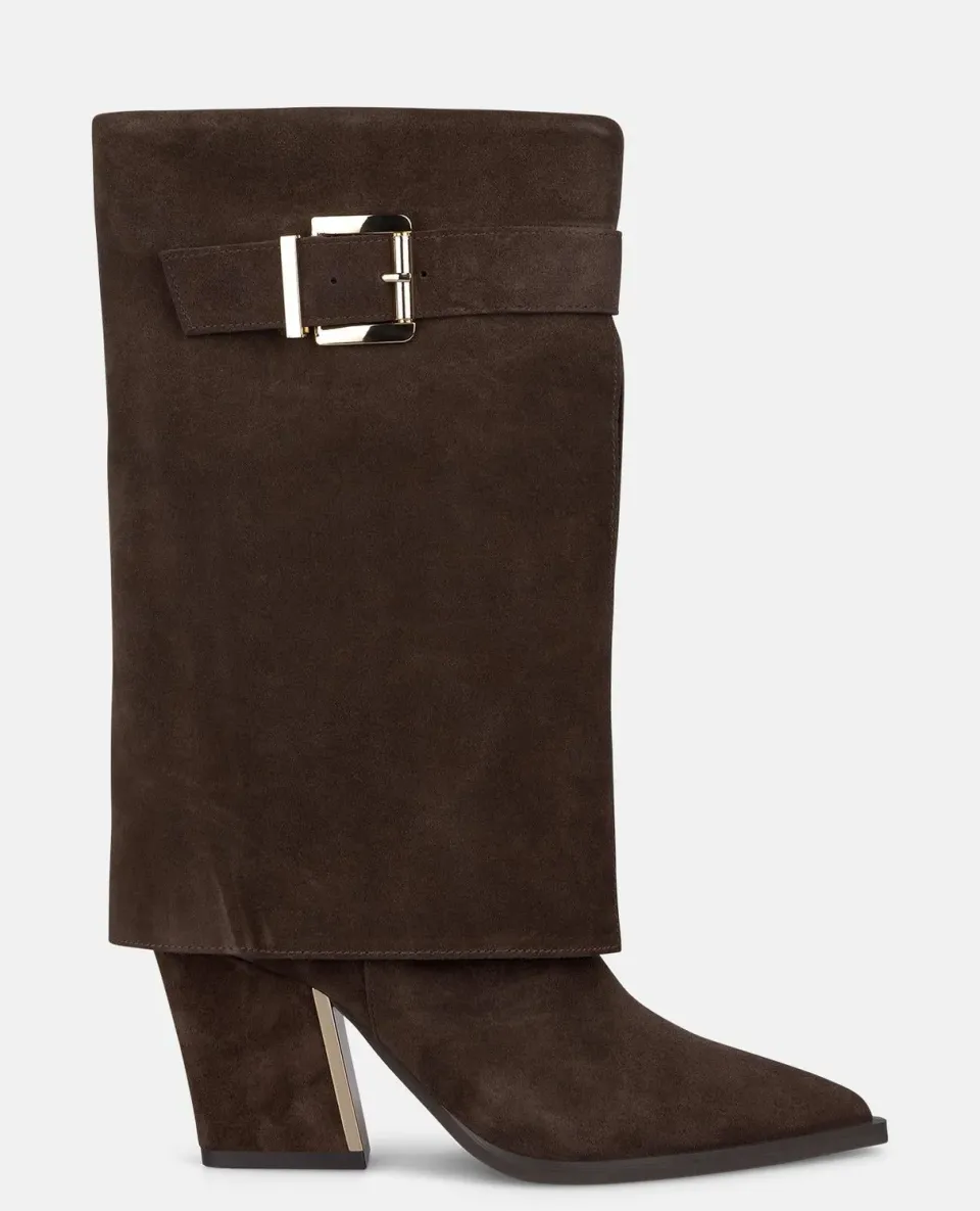 Alma en Pena I260762 bottes à talon marron cuir 8 cm