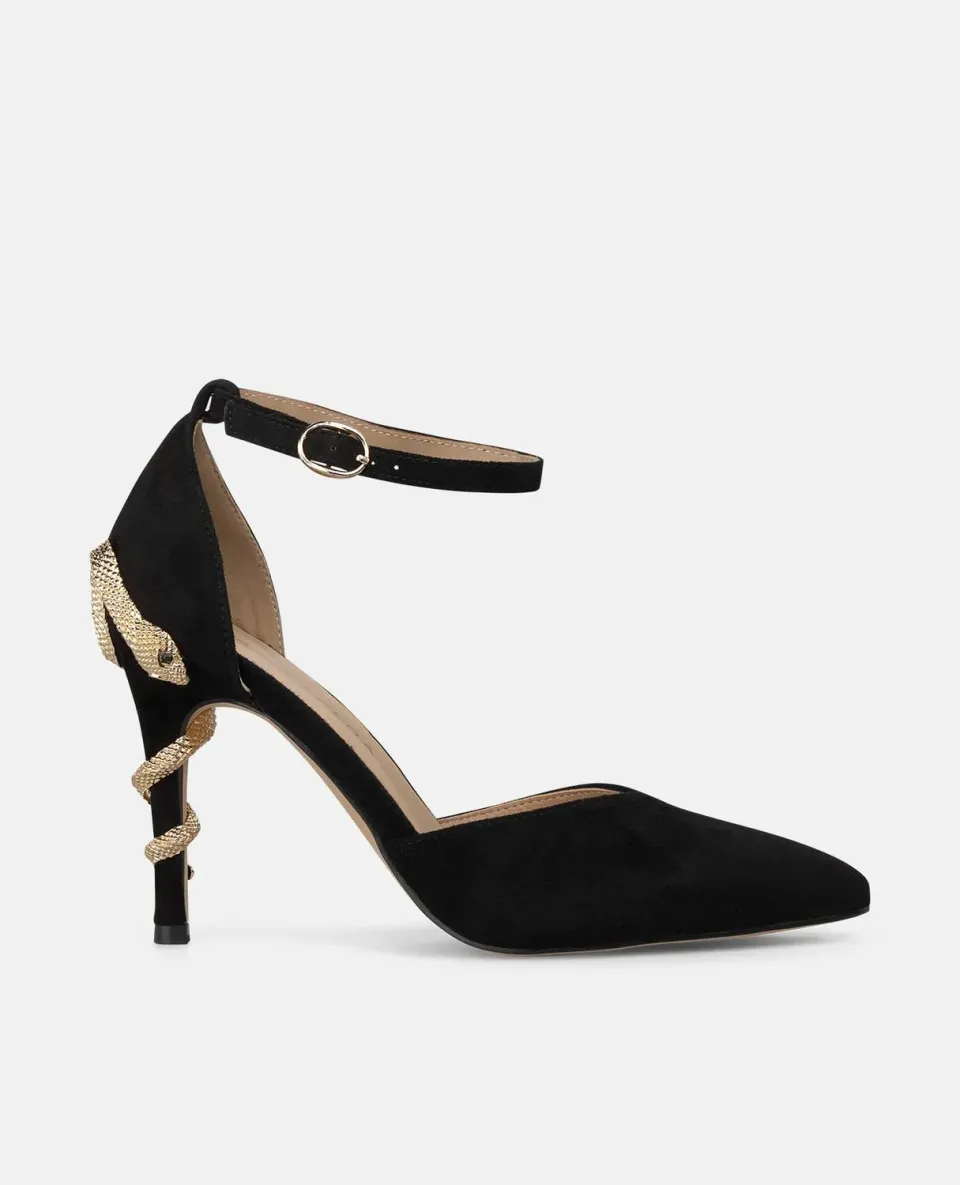 Alma en Pena I260259C escarpins noir serpent talon 10 cm