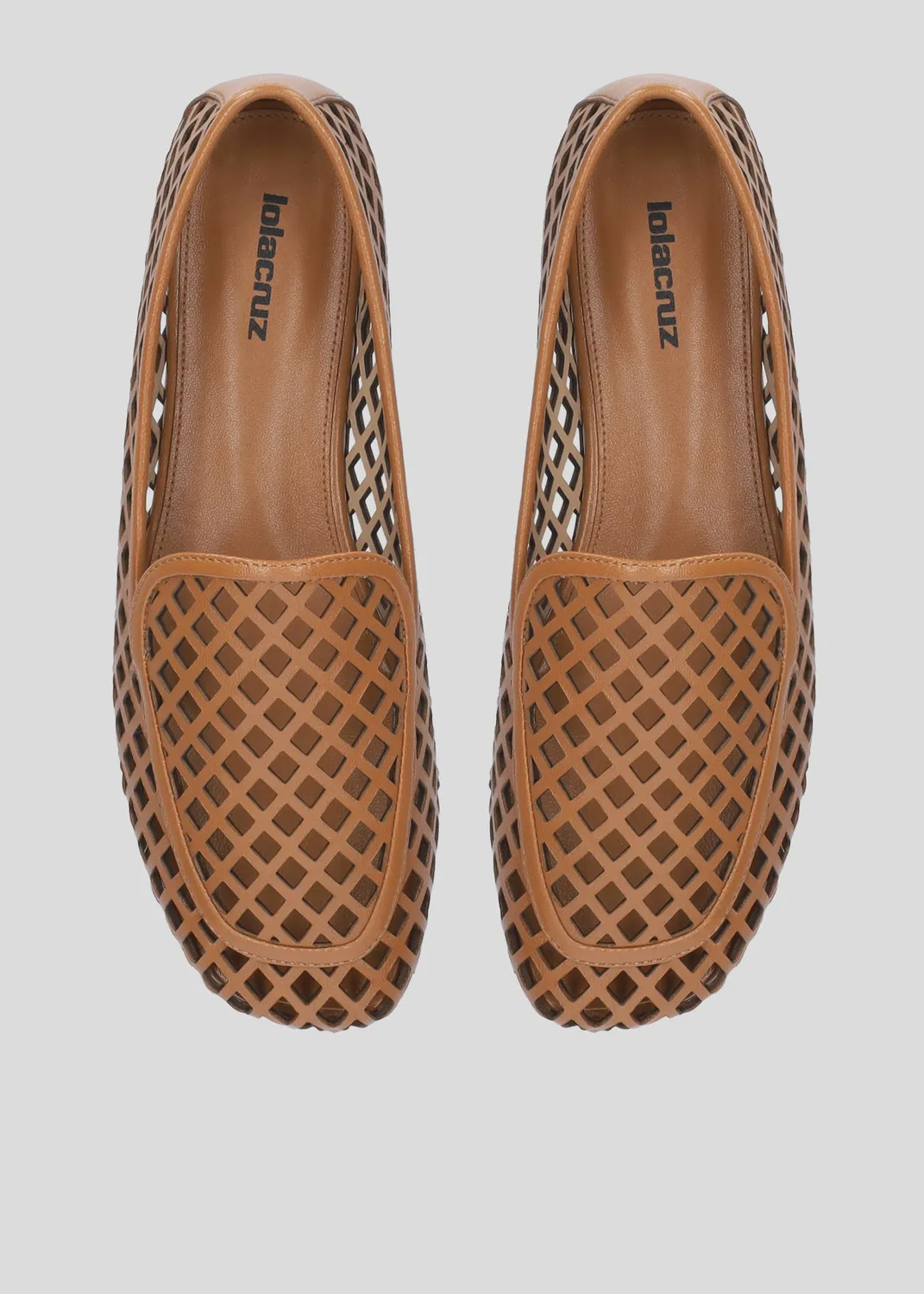 Lola Cruz Bruna mocassins cuir cuero