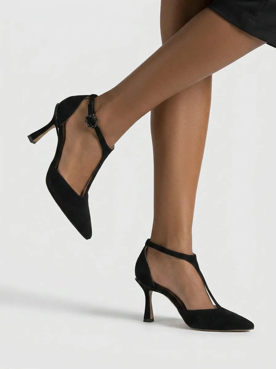 Alma en Pena I260244 escarpins noirs boucle talon 8 cm