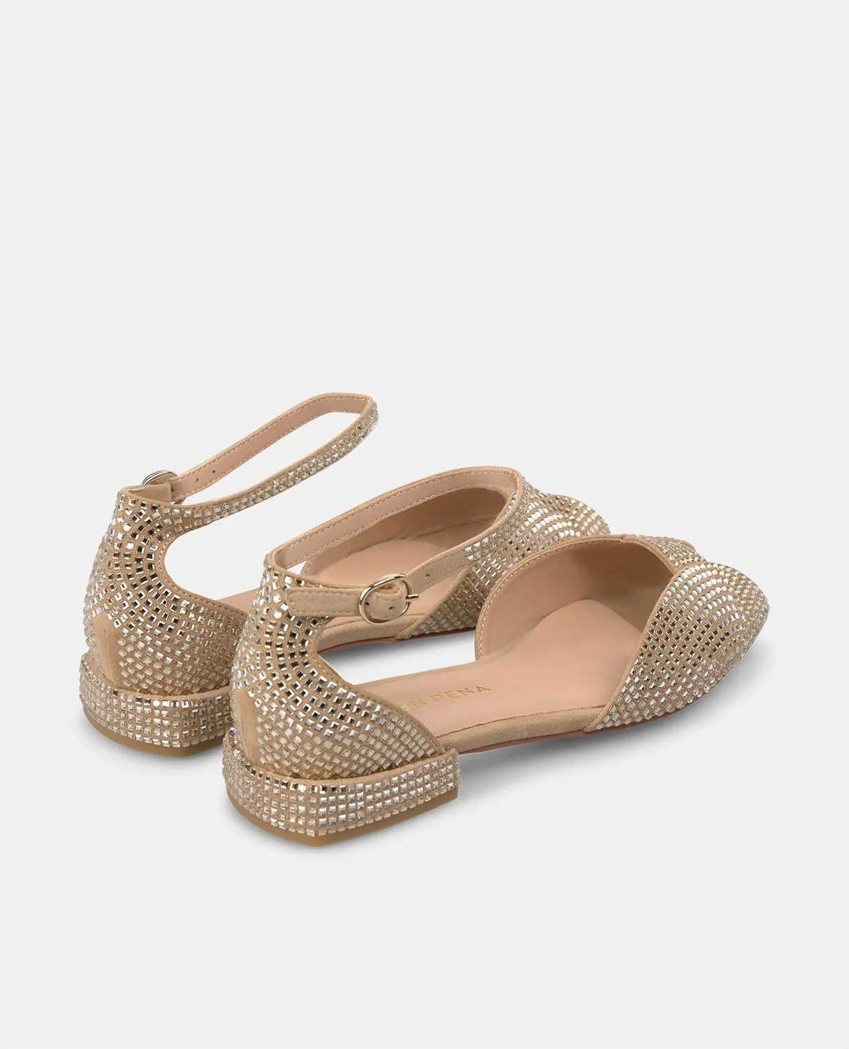 Alma en Pena V2550401 sandales sable plates strass