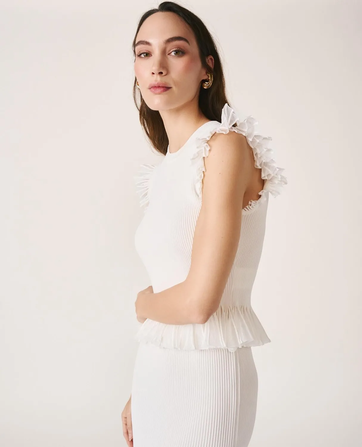 Alma en Pena V26CL0609 top blanc en viscose