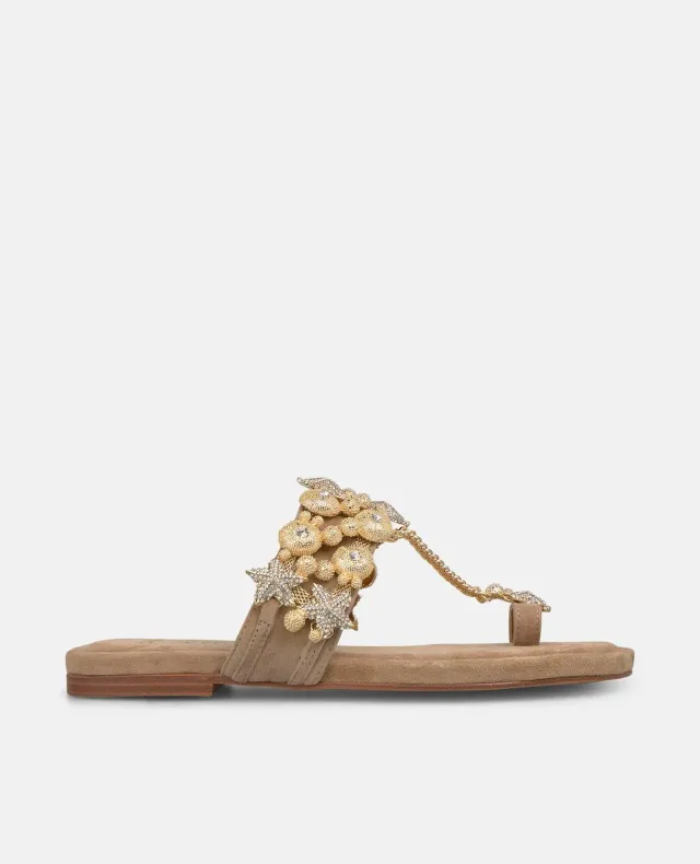 Alma en Pena V268431 sandales plates sable cuir