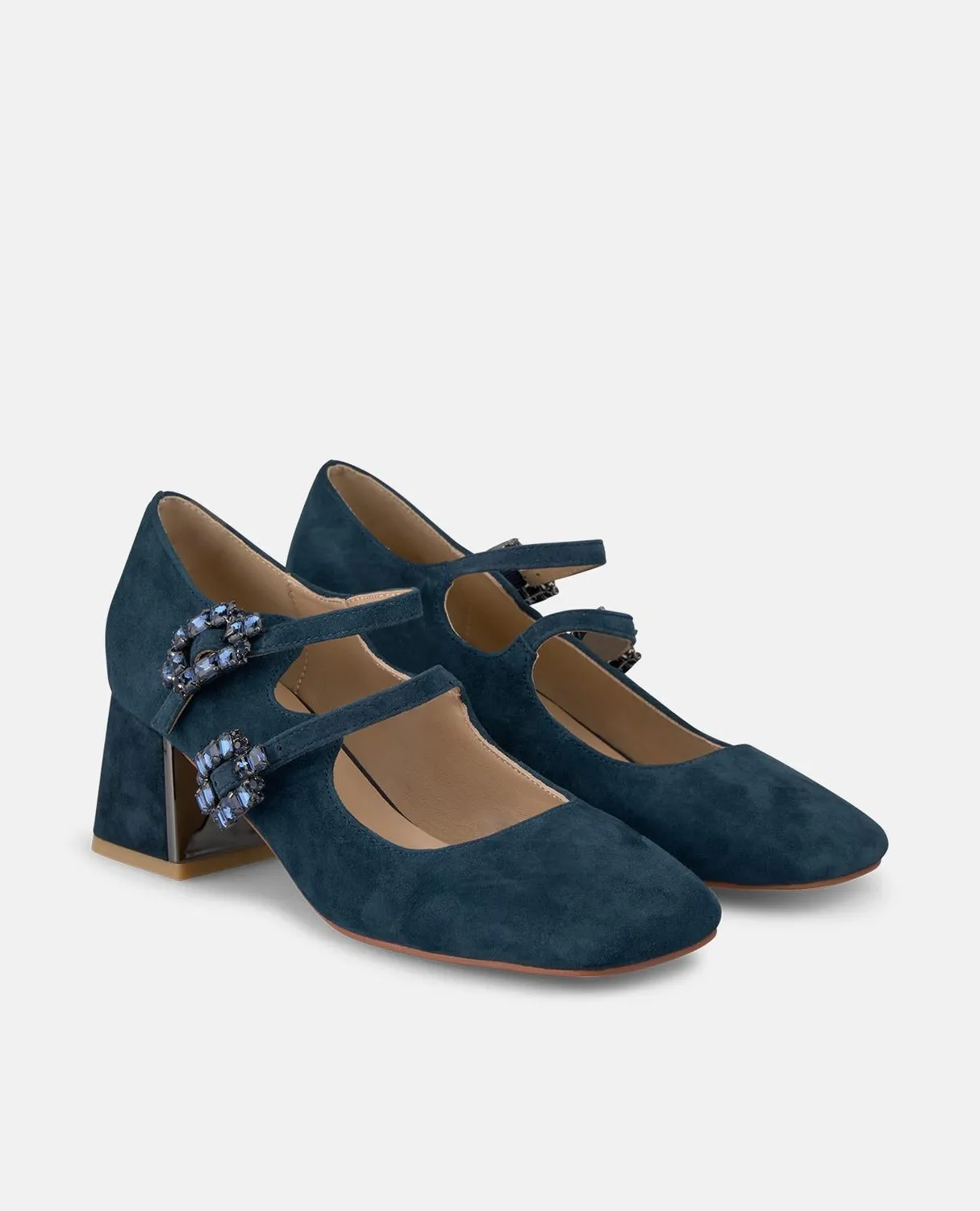 Alma en Pena I250325 escarpins bleu marine daim talon 6 cm