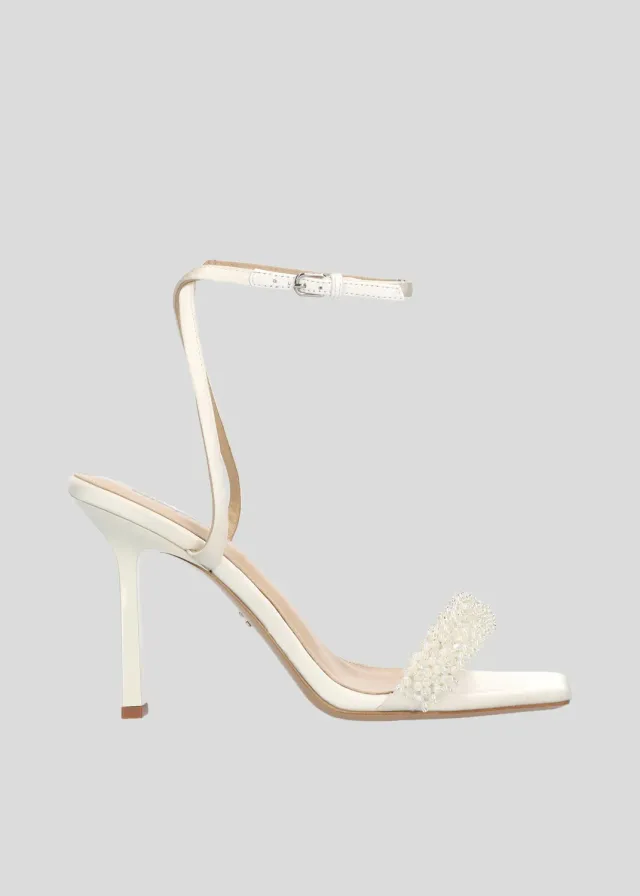Lola Cruz Martina 95 sandales à talon blanc