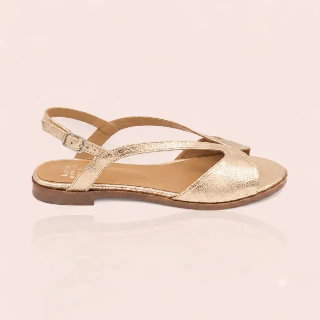 Karine Arabian Niyo sandales plates cuir boucle arrière