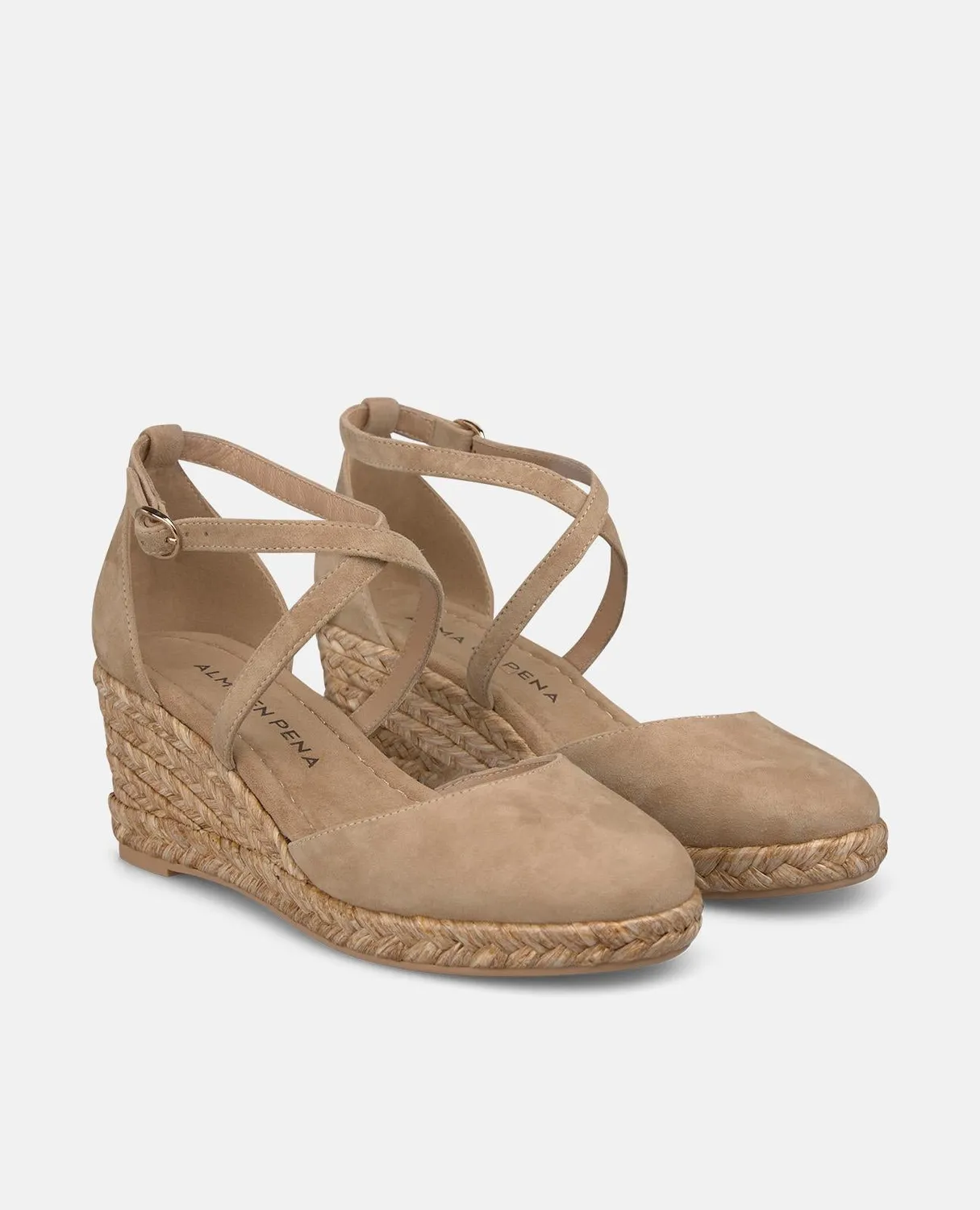 ALMA EN PENA V265690 espadrilles compensées sable cuir 6,5 cm