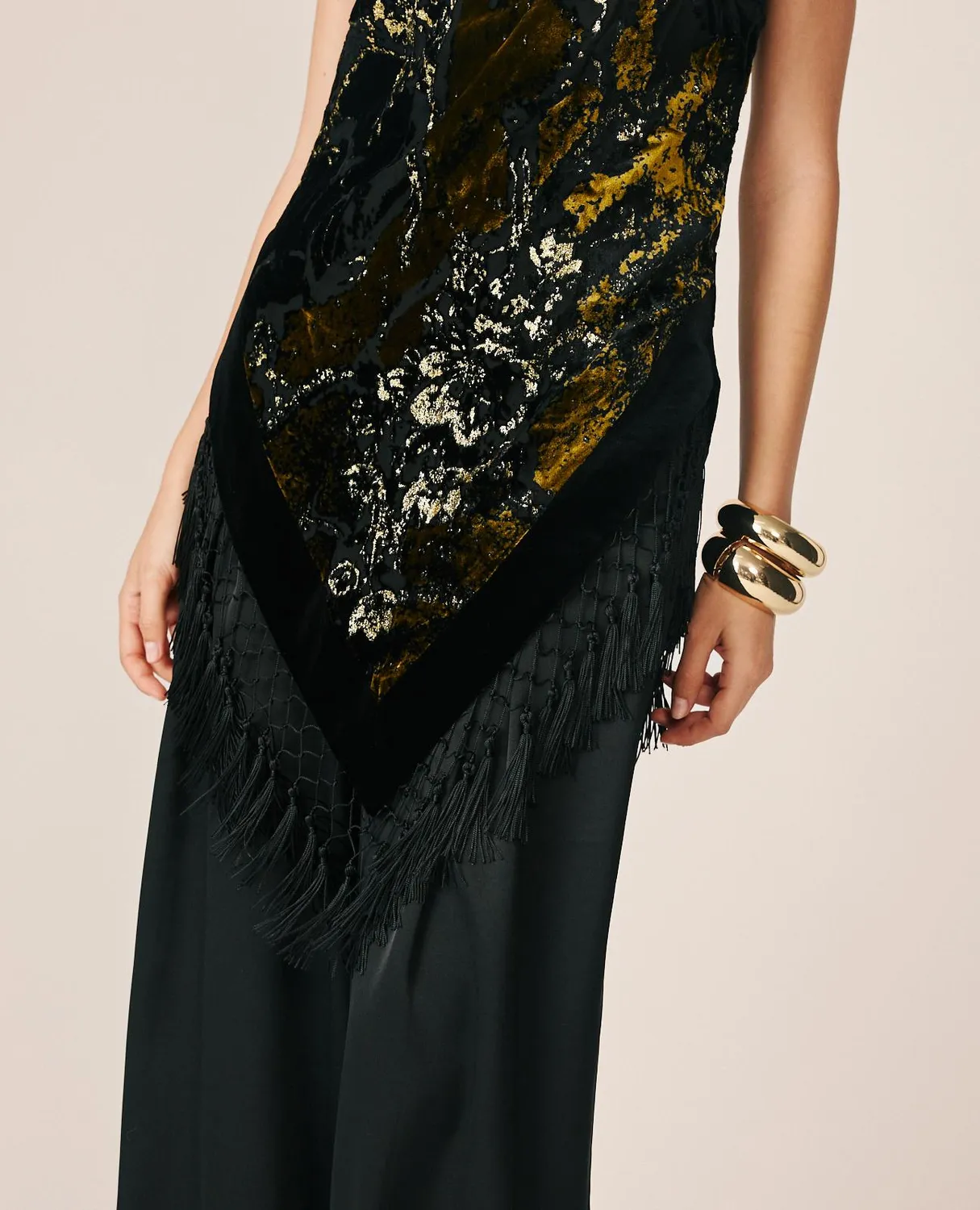 Alma en Pena I26CL0633 top halter noir imprimé