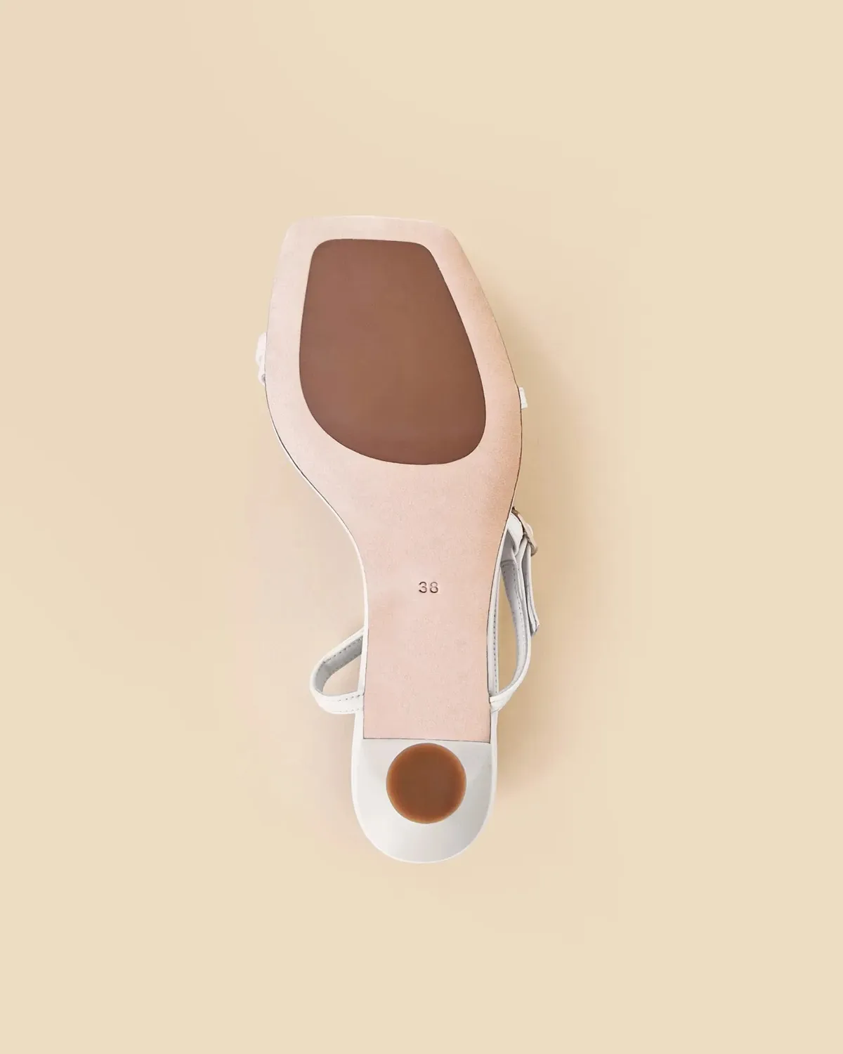 Mi/Mai Sally White sandales talons blanc bout carré