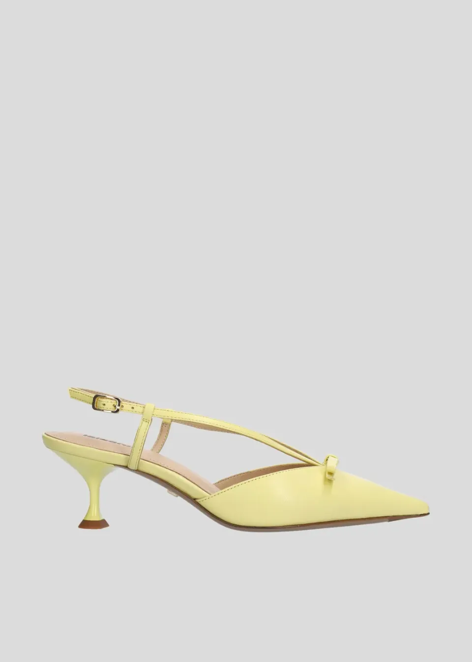 Lola Cruz Satina 55 sandales à talon jaune talon 5,5 cm