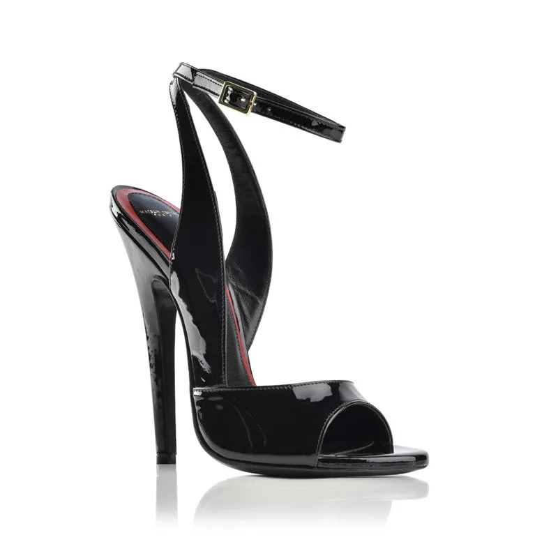 Maison Ernest Flavien 140 sandale noir cuir vernis