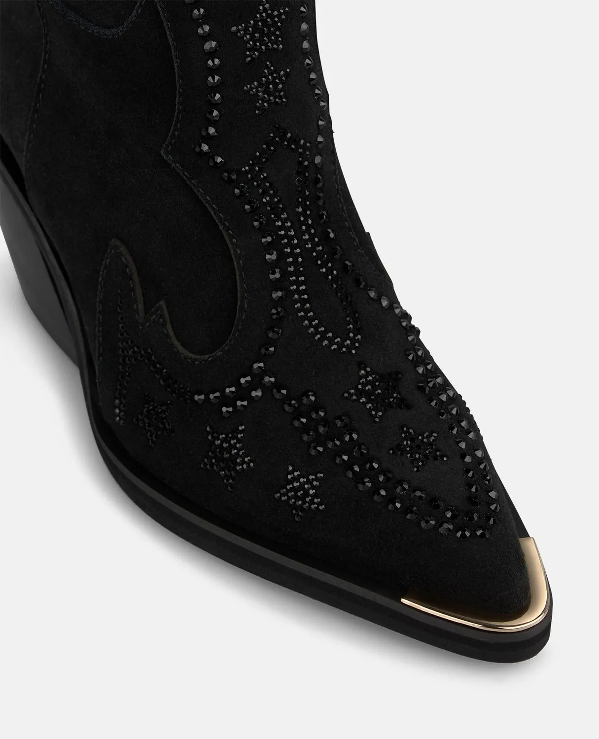 Alma en Pena I260722 bottes cowboy noir daim 8 cm