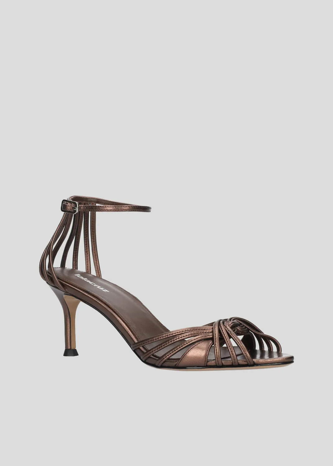 Lola Cruz Heura 65 sandale à talon cuivre