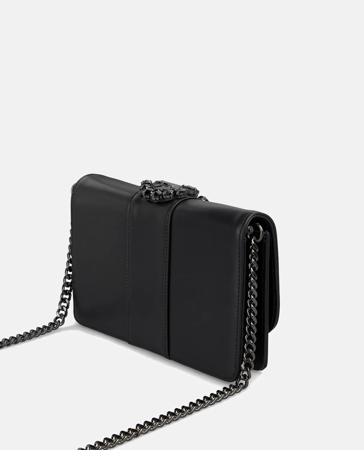 Alma en Pena BG103 pochette noire cuir strass soirée