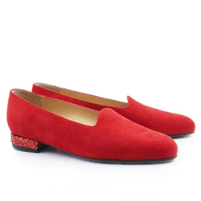 Bégum Paris Dufy escarpins velours rouge talon 2 cm