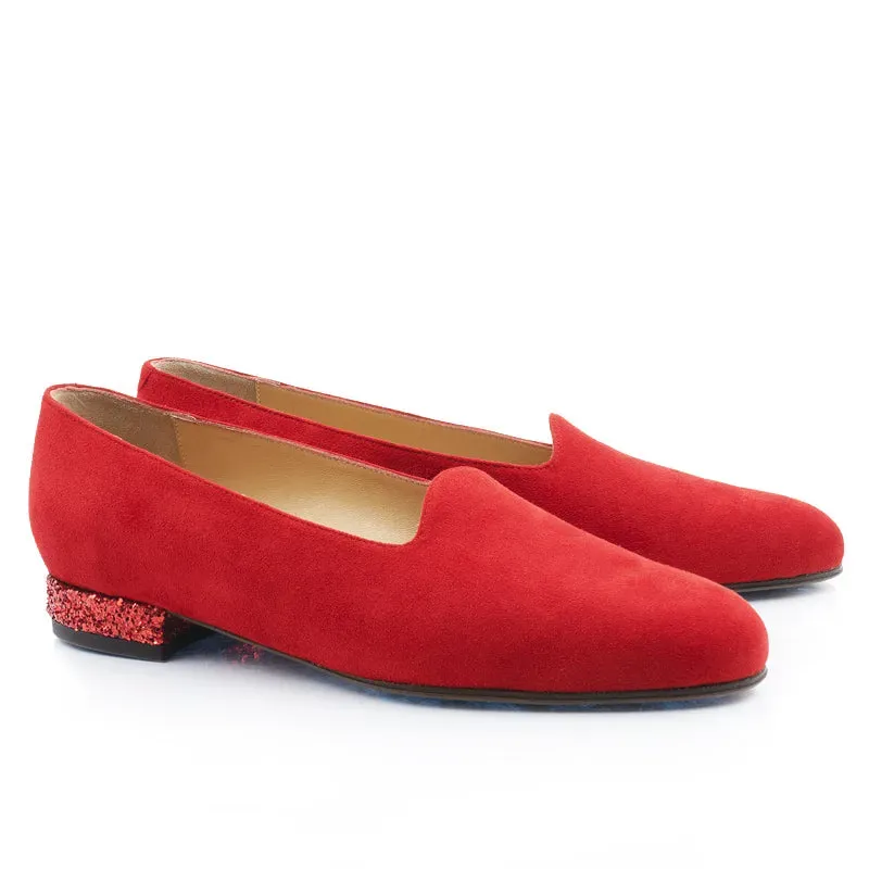 Bégum Paris Dufy escarpins velours rouge talon 2 cm