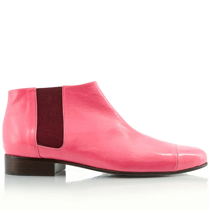 Bégum Paris Lucrèce Vogue bottines rose vernis 2 cm