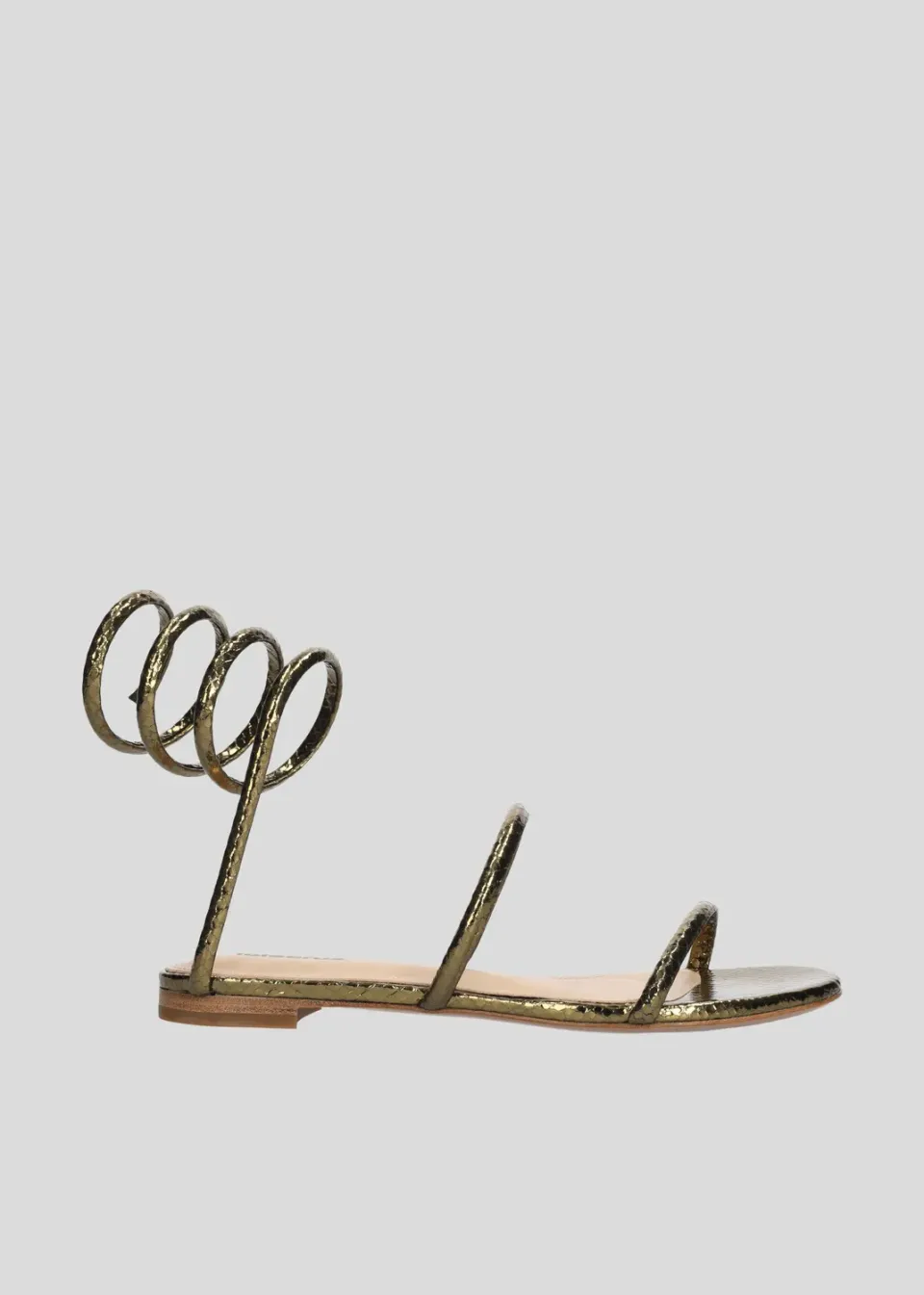 Lola Cruz Greta Flat sandales plates kaki