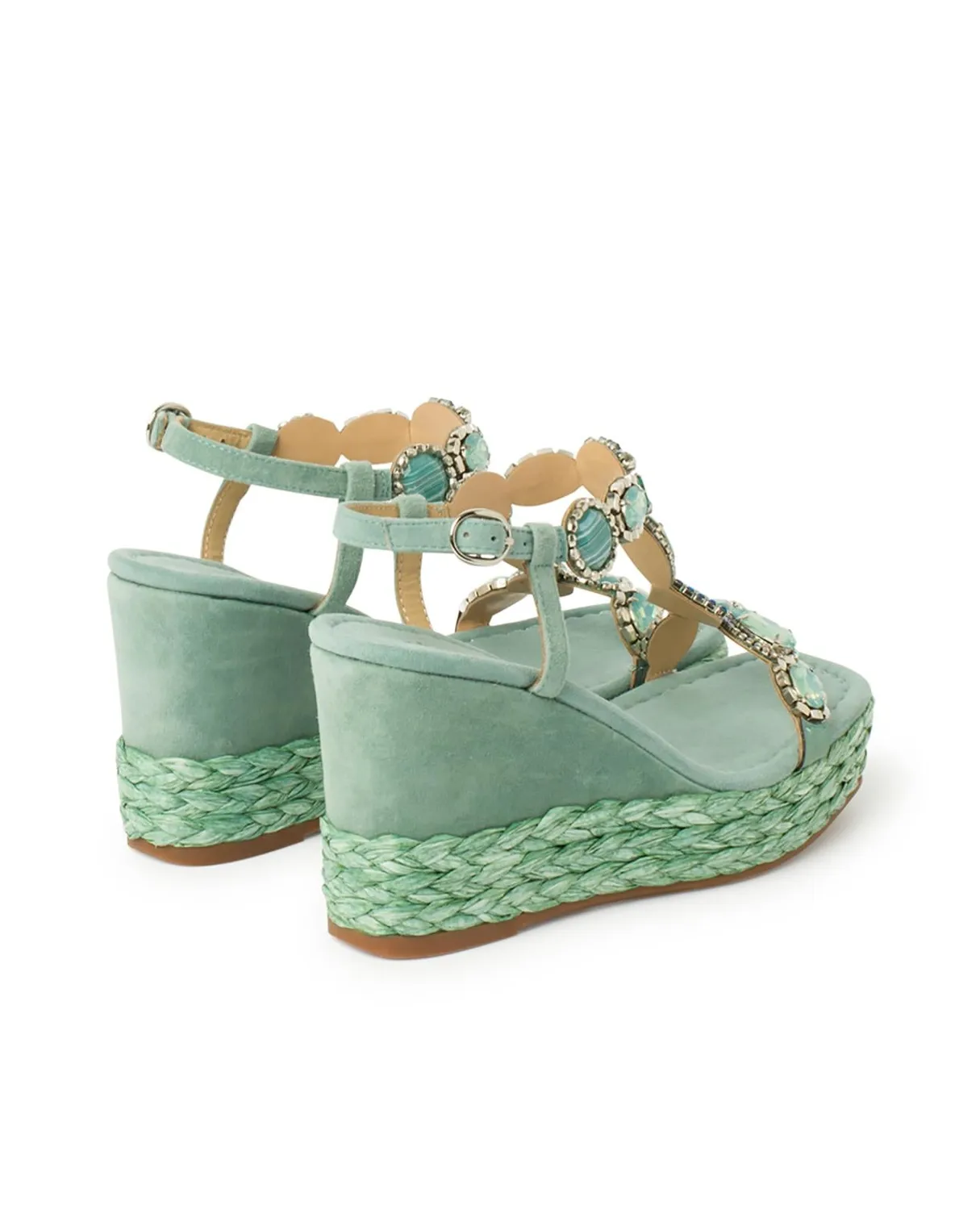 Alma en Pena V22280 compensée jade strass 8 cm