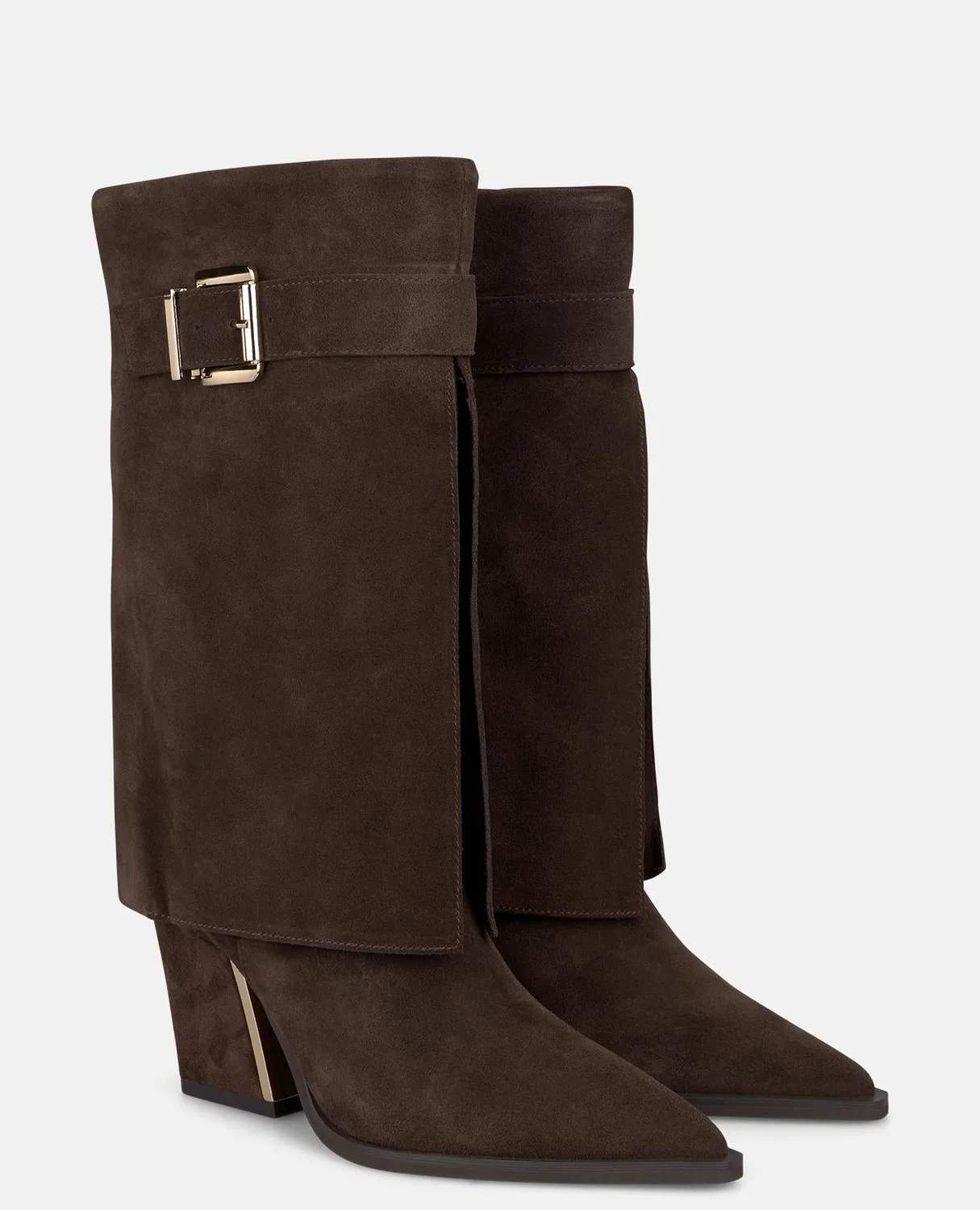 Alma en Pena I260762 bottes à talon marron cuir 8 cm