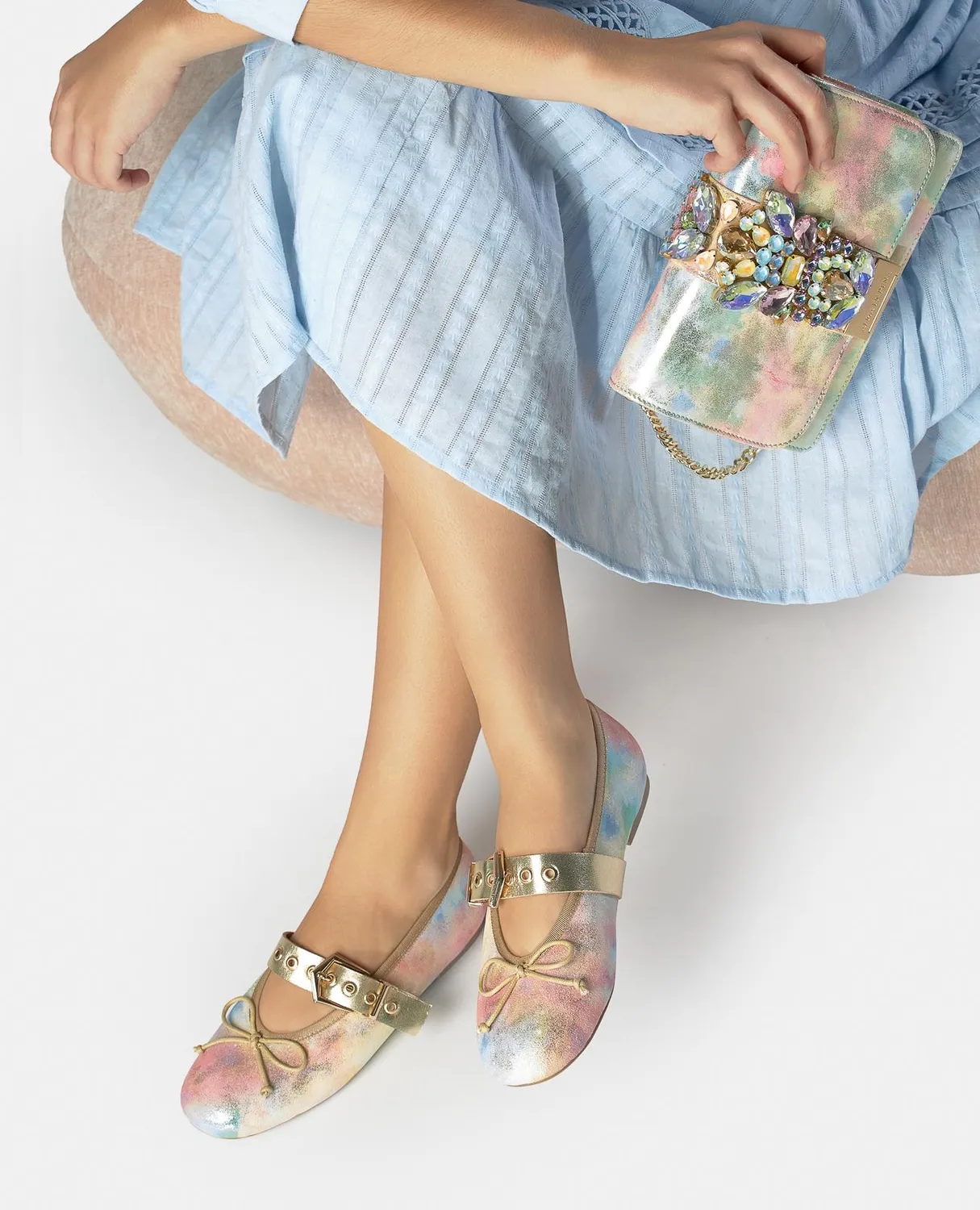 Alma en Pena V261300 ballerines roses cuir fantaisie