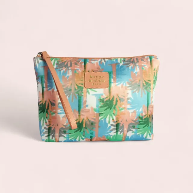Karine Arabian Montholon pochette palmier nude 23 cm
