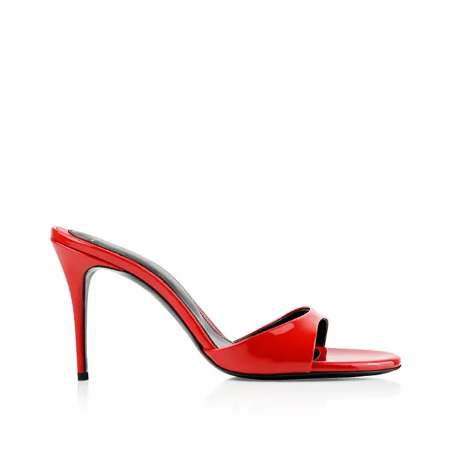 Maison Ernest Lidylle 85 mules rouge cuir vernis