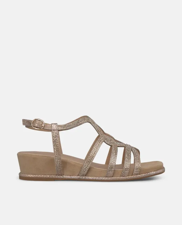 Alma en Pena V2651414 sandales compensées camel 4 cm