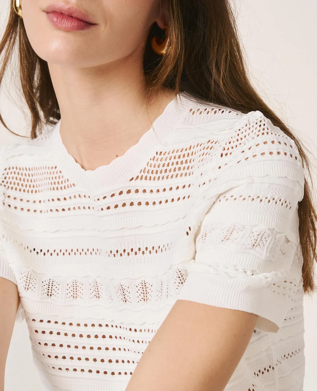 Alma en Pena V26CL0607 top blanc viscose