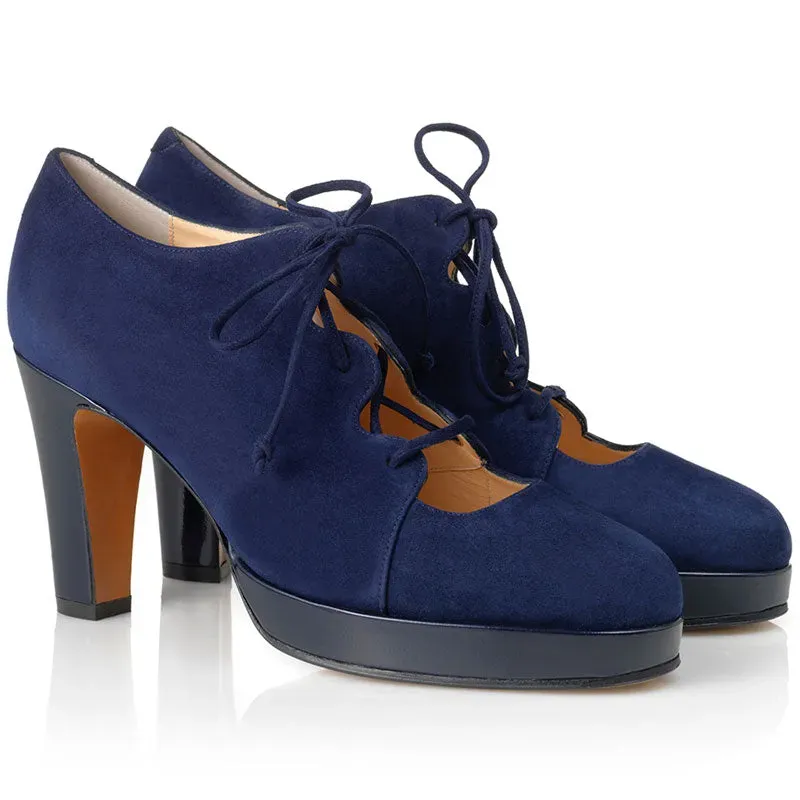 Bégum Paris Hanovre escarpin bleu marine talon 8,5 cm