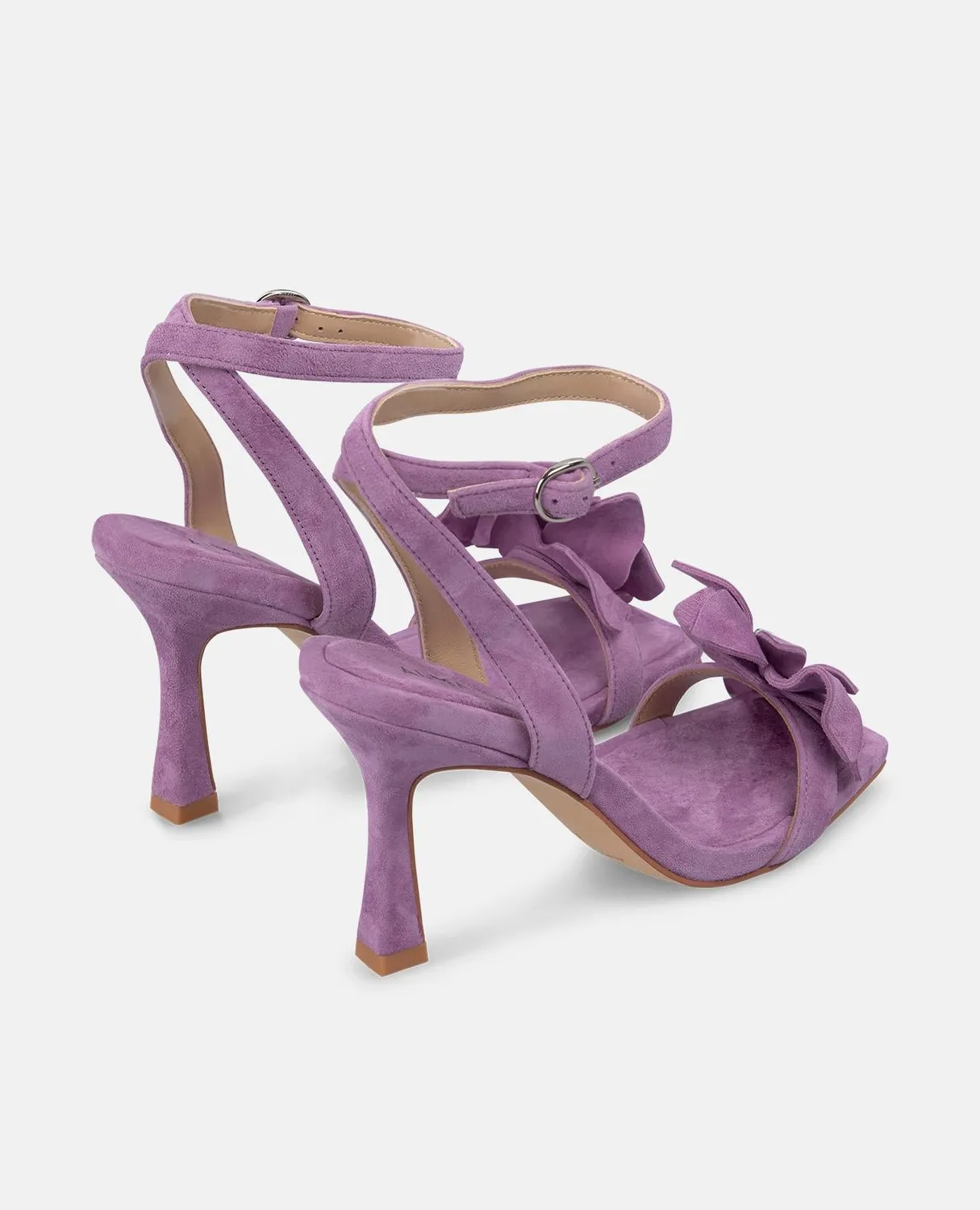 Alma en Pena V250846 sandales cuir violet fleur 9 cm