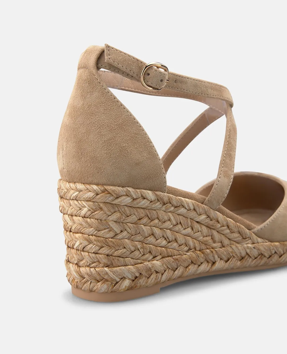 ALMA EN PENA V265690 espadrilles compensées sable cuir 6,5 cm