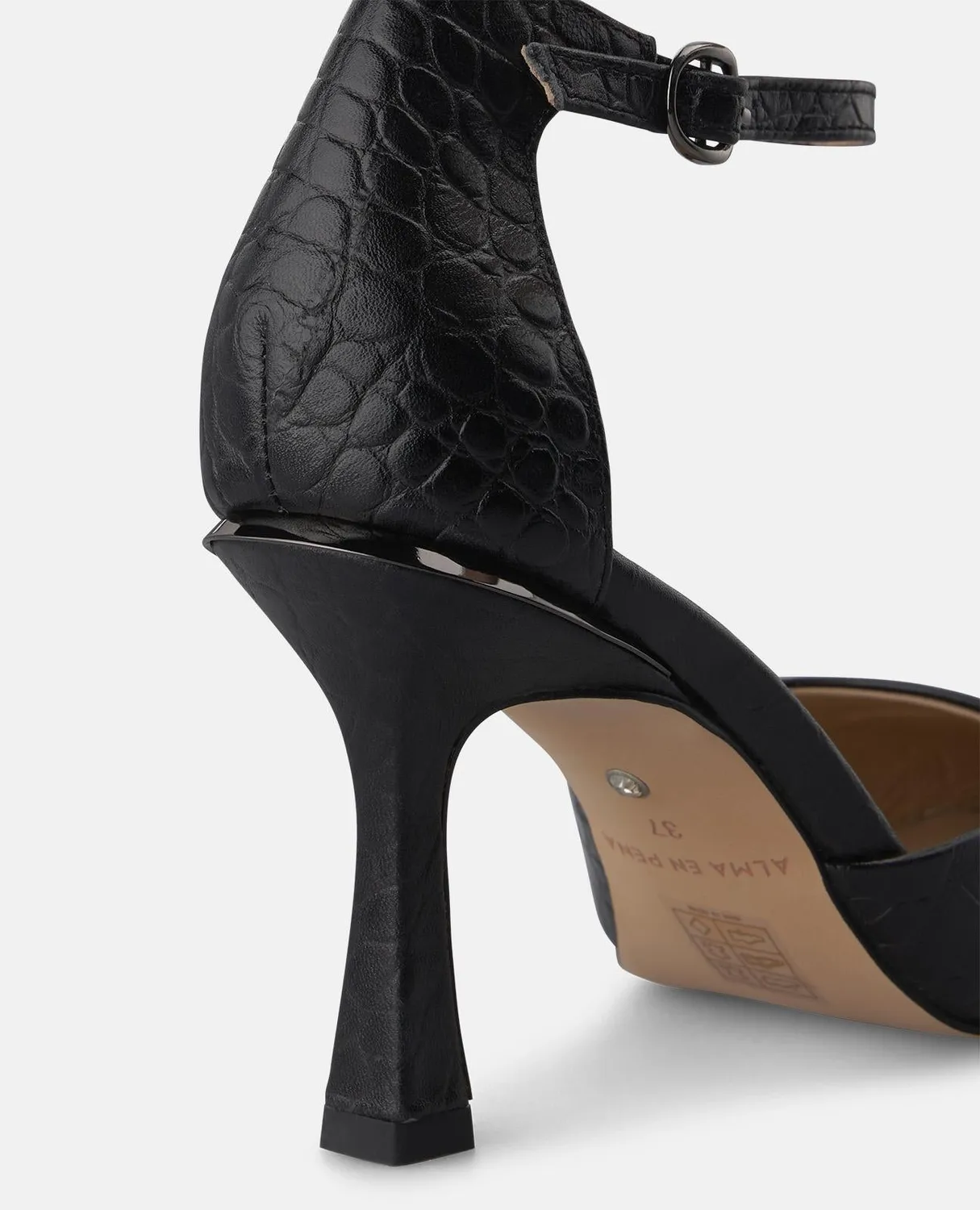Alma en Pena I260257 escarpins cuir noir talon 9 cm