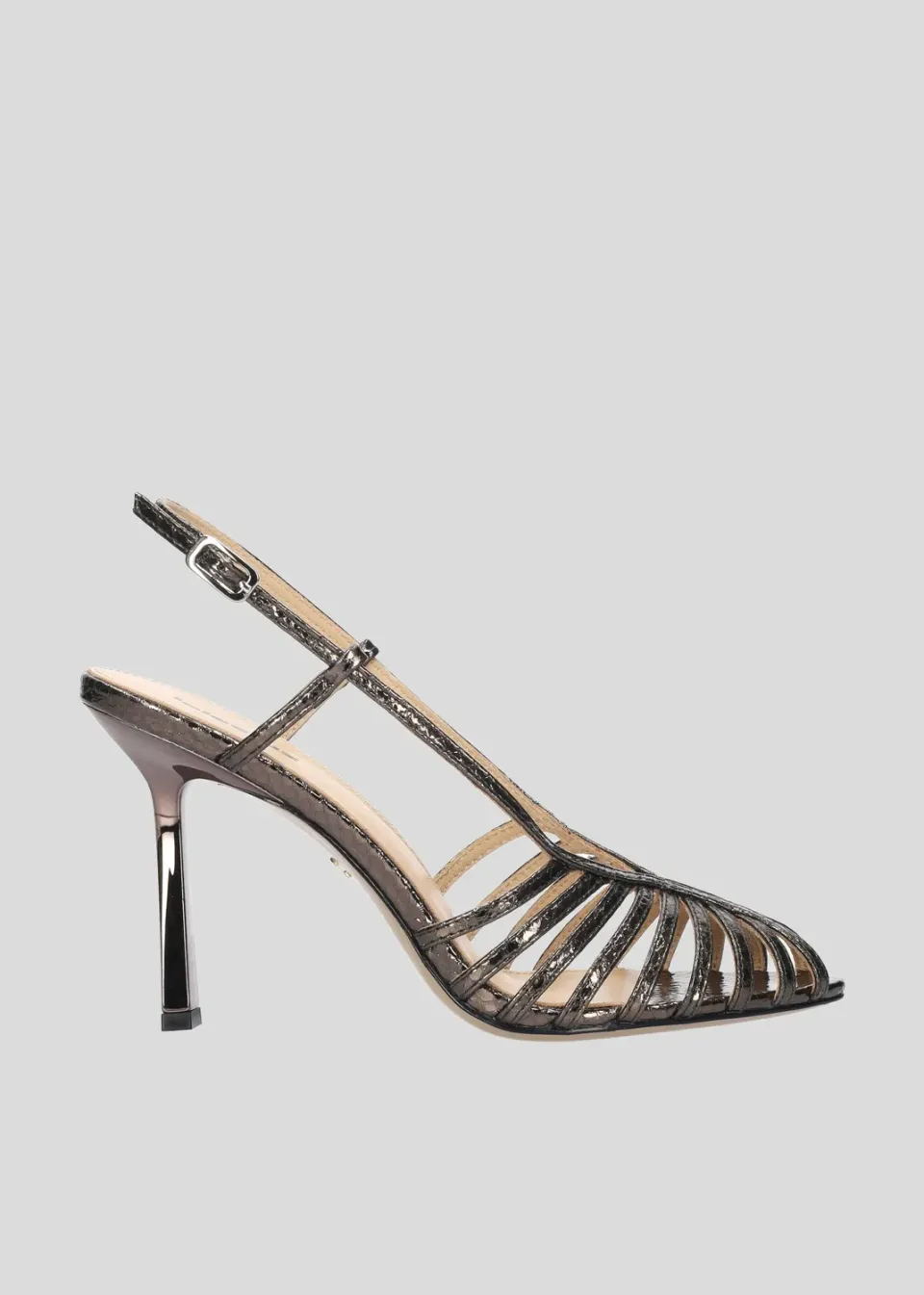 Lola Cruz Agata 95 sandales gris plomb talon 9,5 cm