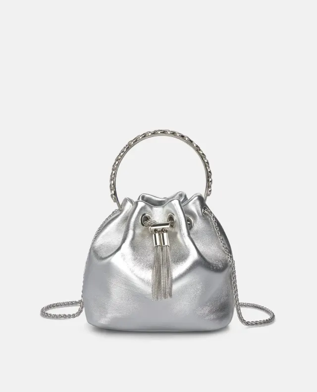 Alma en Pena V25BG6100 sac argenté anse strass fête