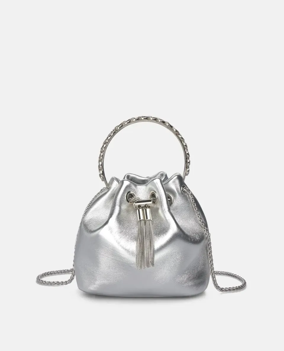 Alma en Pena V25BG6100 sac argenté anse strass fête