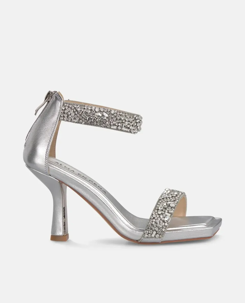 Alma en Pena V264010 sandales argent talon 9 cm bijoux