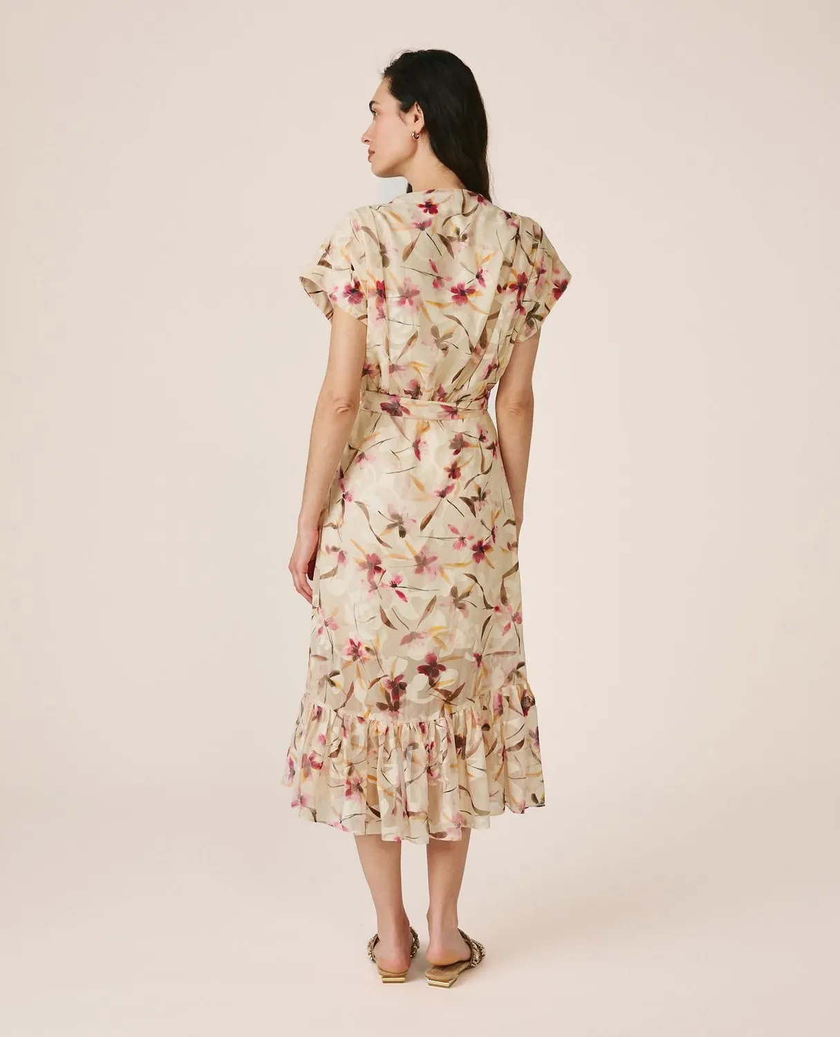 Alma en Pena V26CL0265 robe longue rose fluide