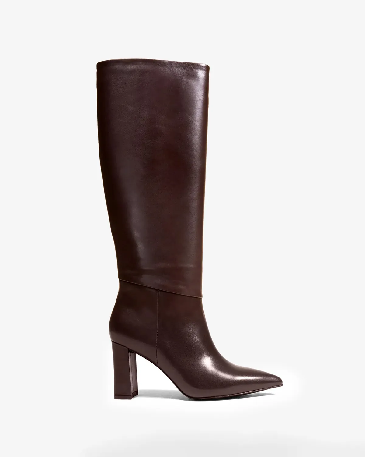 Mi/Mai Tracey Chocolate Calf bottes cuir chocolat talon large