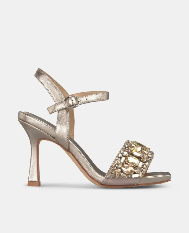 Alma en Pena V250838 sandales bronze strass talon 9 cm