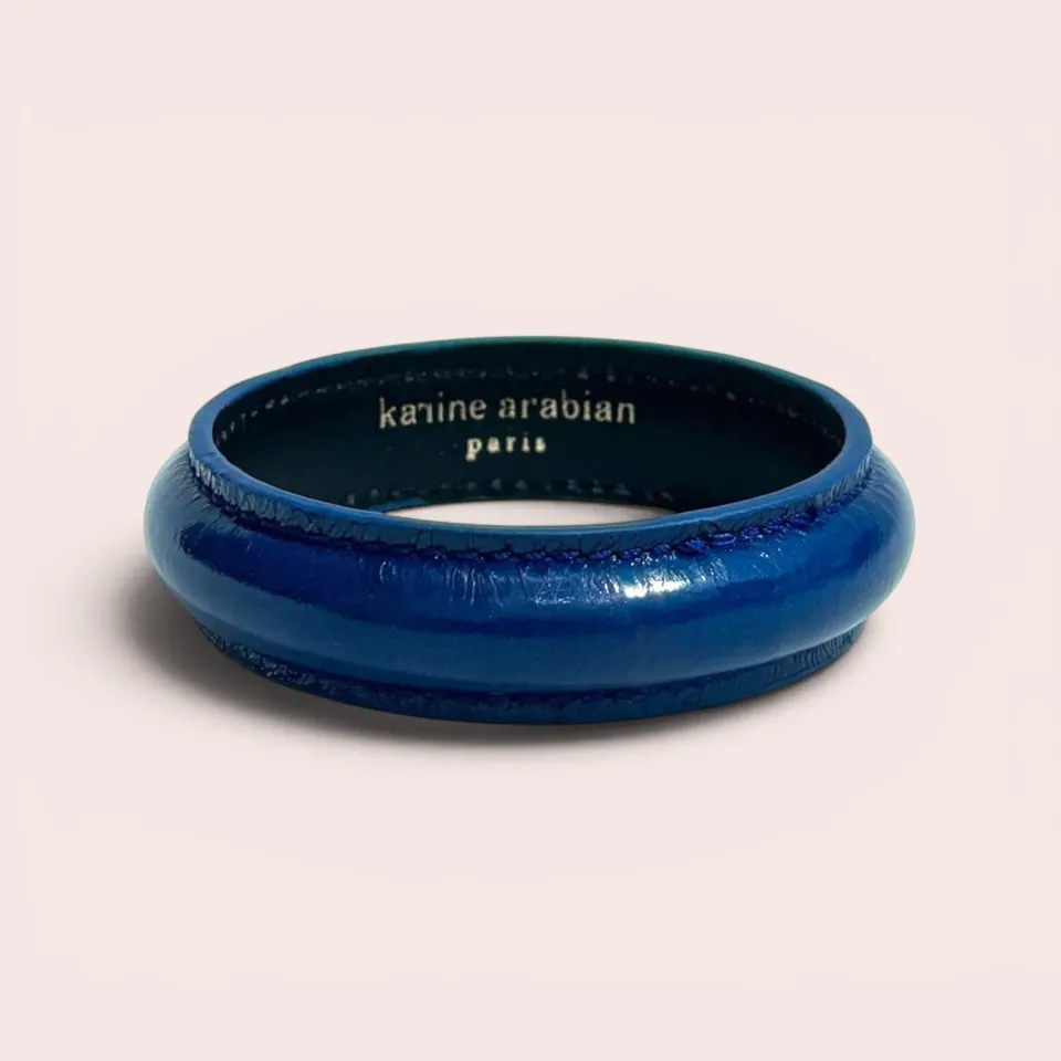 Karine Arabian JONC bracelet verni bleu paon